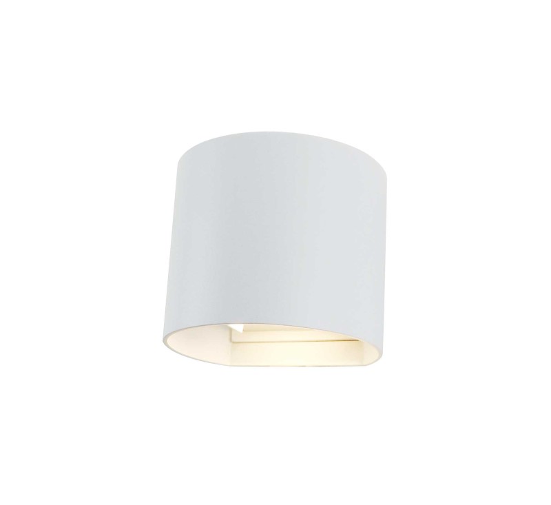 Up & Down Wall Light Round Adjustable Beams Sand White